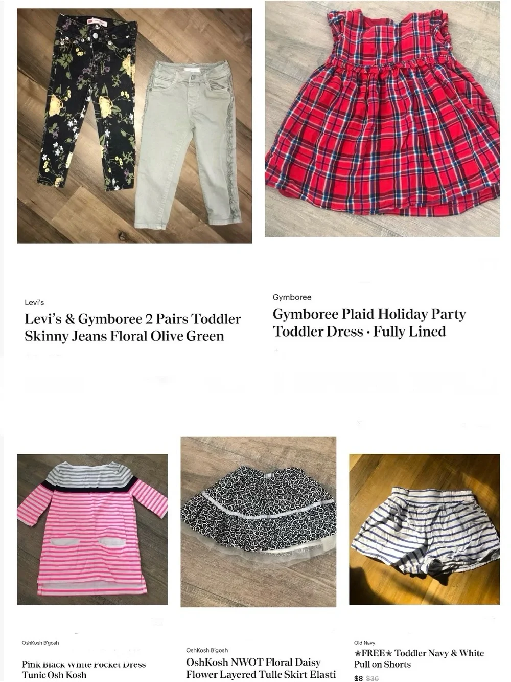 EUC Toddler Girl Bundle 2T Levi’s Gymboree Oshkosh